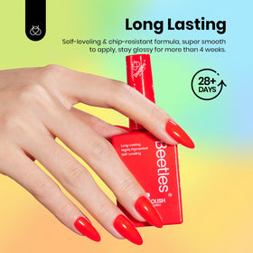 Beetles Gel Polish Neon Green Bottle for safe HEMA-free color