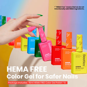 Beetles Gel Polish Neon Yellow Bottle for bright safe manicure