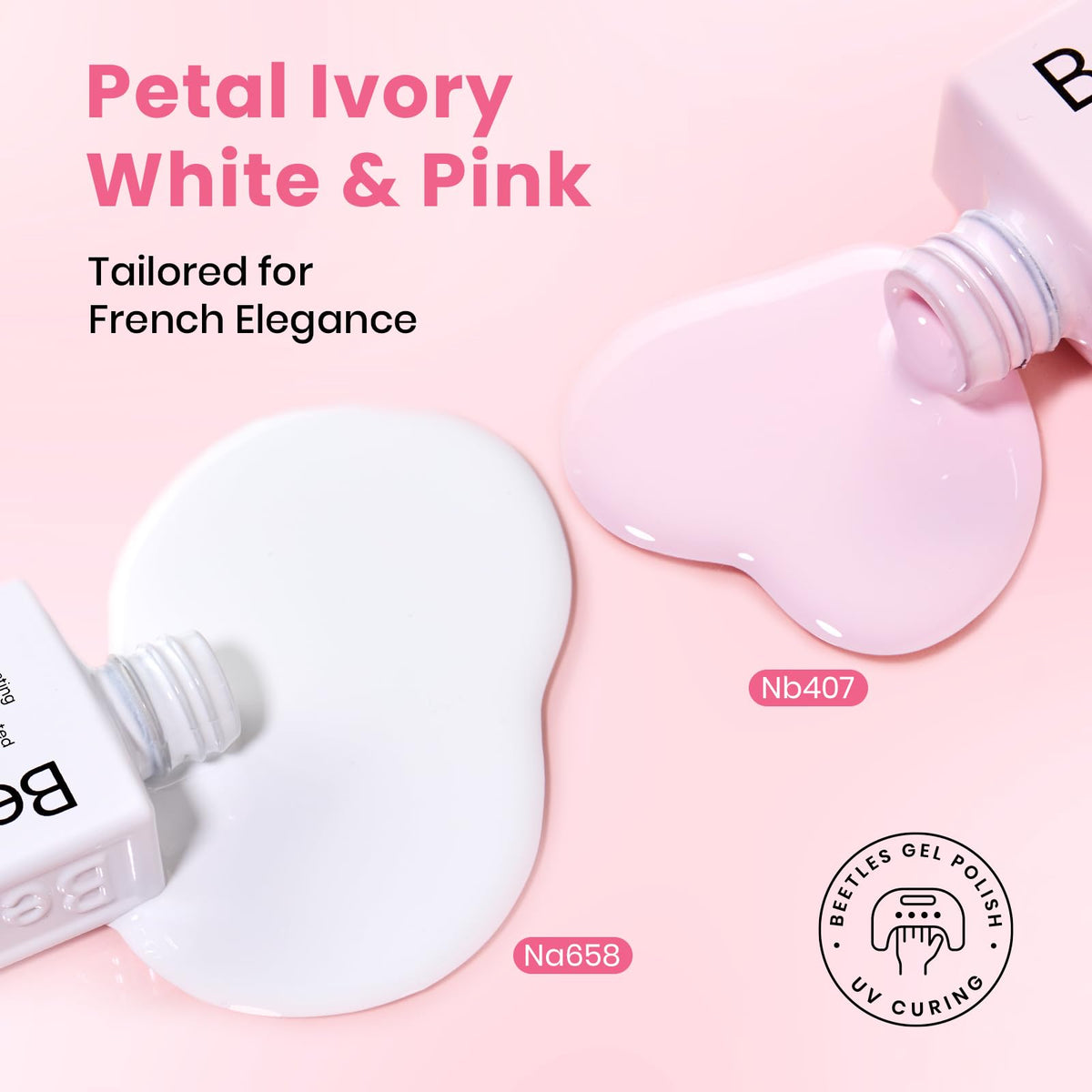 Beetles Petal Ivory pink swatches reveal creamy color for everyday wear
