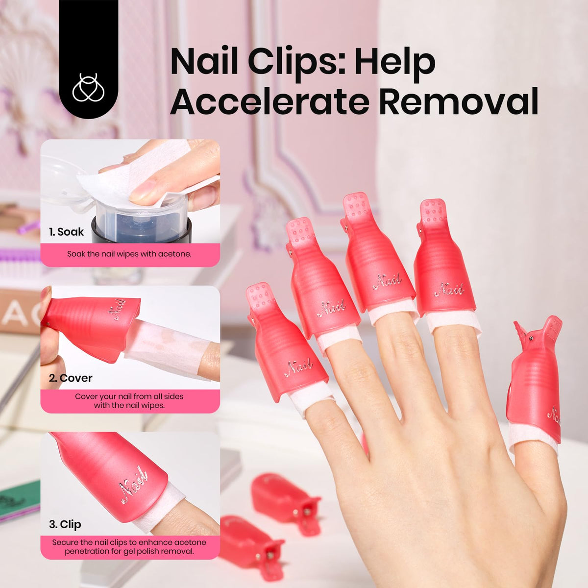 Beetles Gel Polish Remover Kit cuticle oil bottle hydrates cuticles after use.