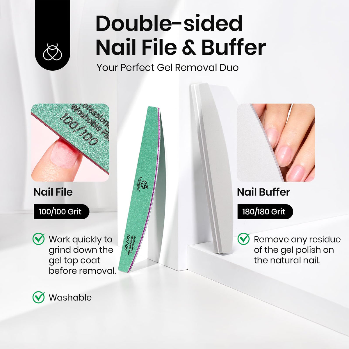 Beetles Gel Polish Remover Kit cuticle pusher for precise prep.