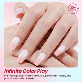 Beetles Gel Polish Soft Manifest nails during application demonstrate smooth coverage.