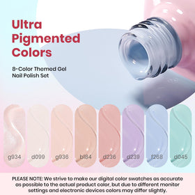 Beetles Gel Polish Soft Manifest swatches display neutral pastels and shimmer.