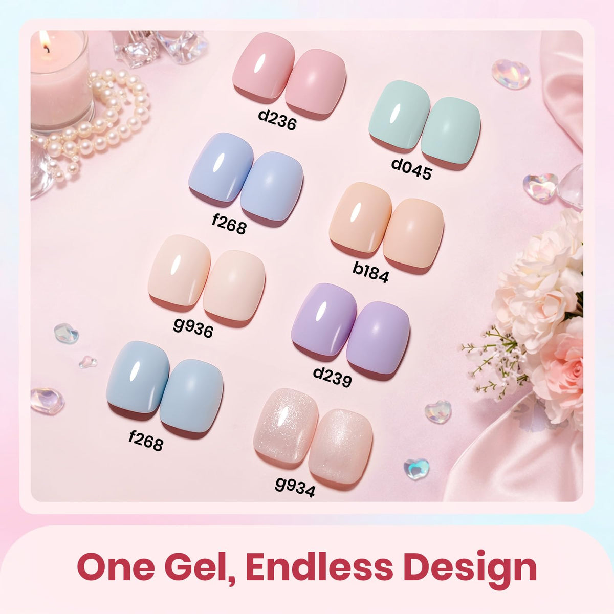 Beetles Gel Polish Soft Manifest cured under UV/LED lamp for best results.