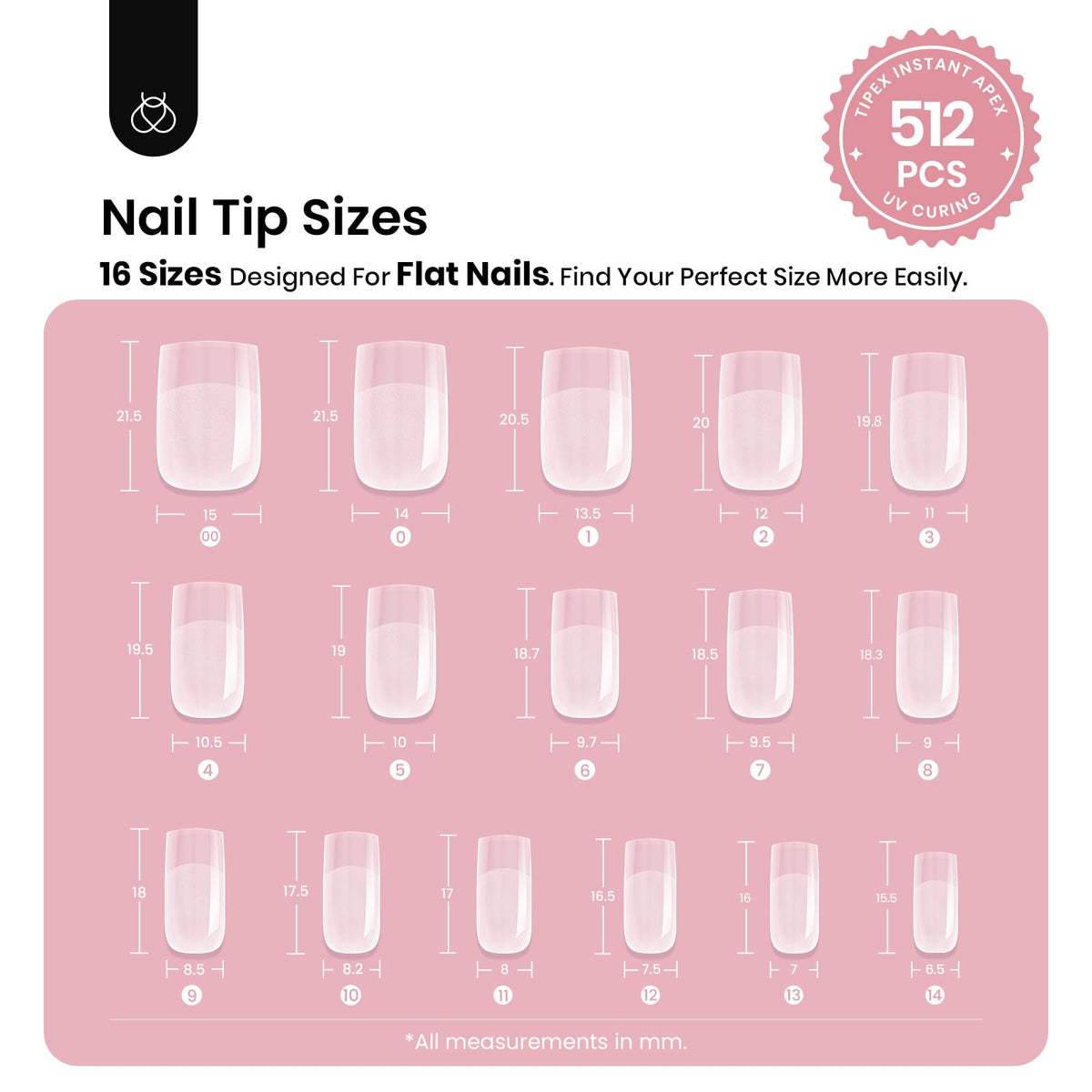 Beetles Tipex 16 sizes ensures seamless fit across natural nails