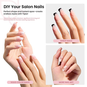 Beetles Tipex 512 Tips set for durable, uniform nail shapes
