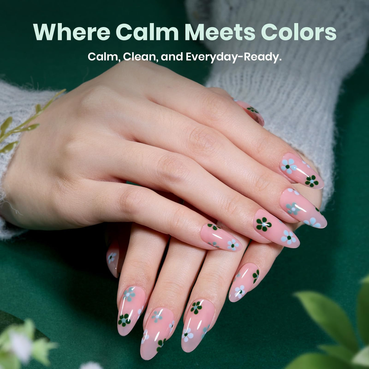 Beetles Green Gel Polish Baby Blue bottle adds delicate, chic manicure vibes