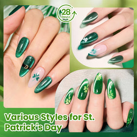 Beetles Green Spirit Olive Glitter Gel for a sophisticated green sparkle look.