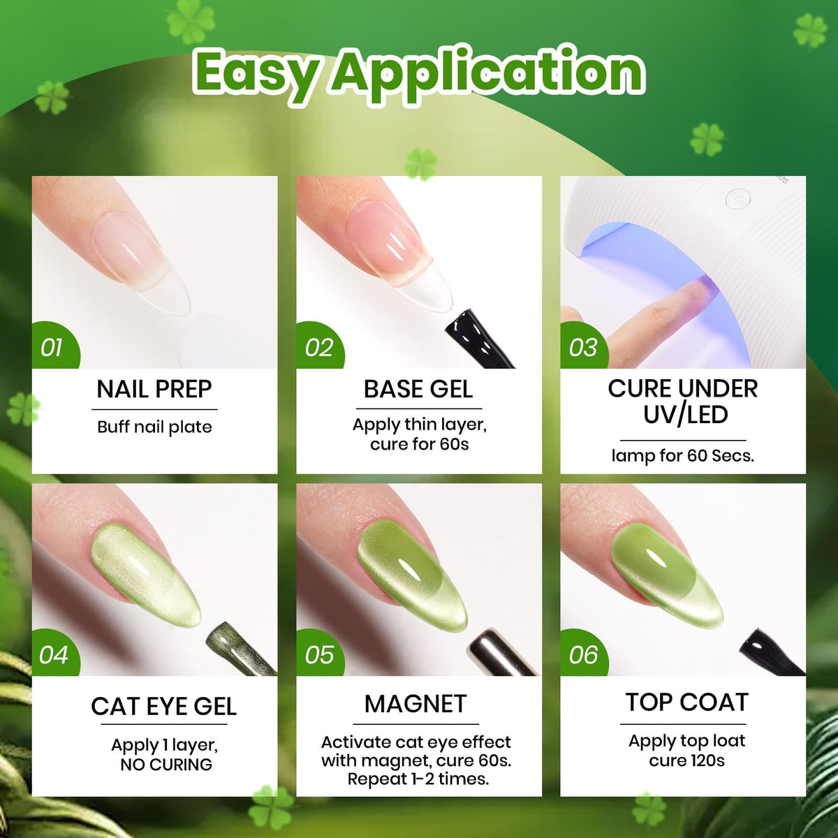 Beetles Green Spirit UV/LED Cure Guide for quick, efficient manicures.