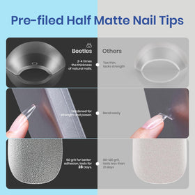 Beetles half-matte coffin tips collection for durable wear
