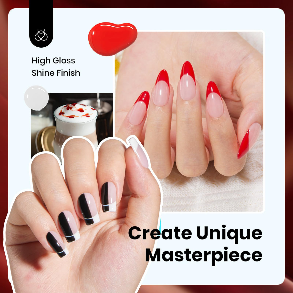 Beetles HEMA-FREE bottle close-up in black for dramatic nail looks