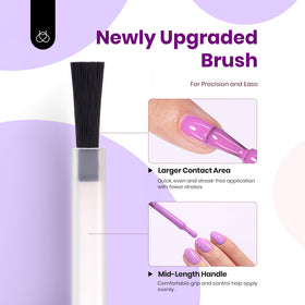 Beetles HEMA-free formula bottle signals safer nail care at home.