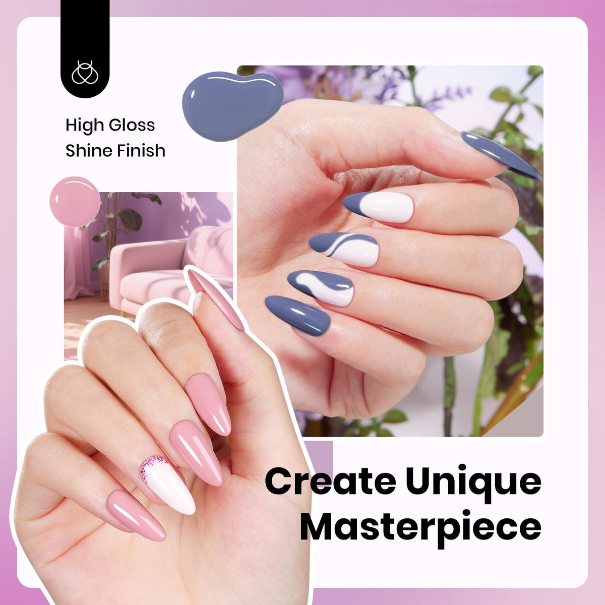 Beetles nude pink bottle ideal for soft, natural-looking manicures