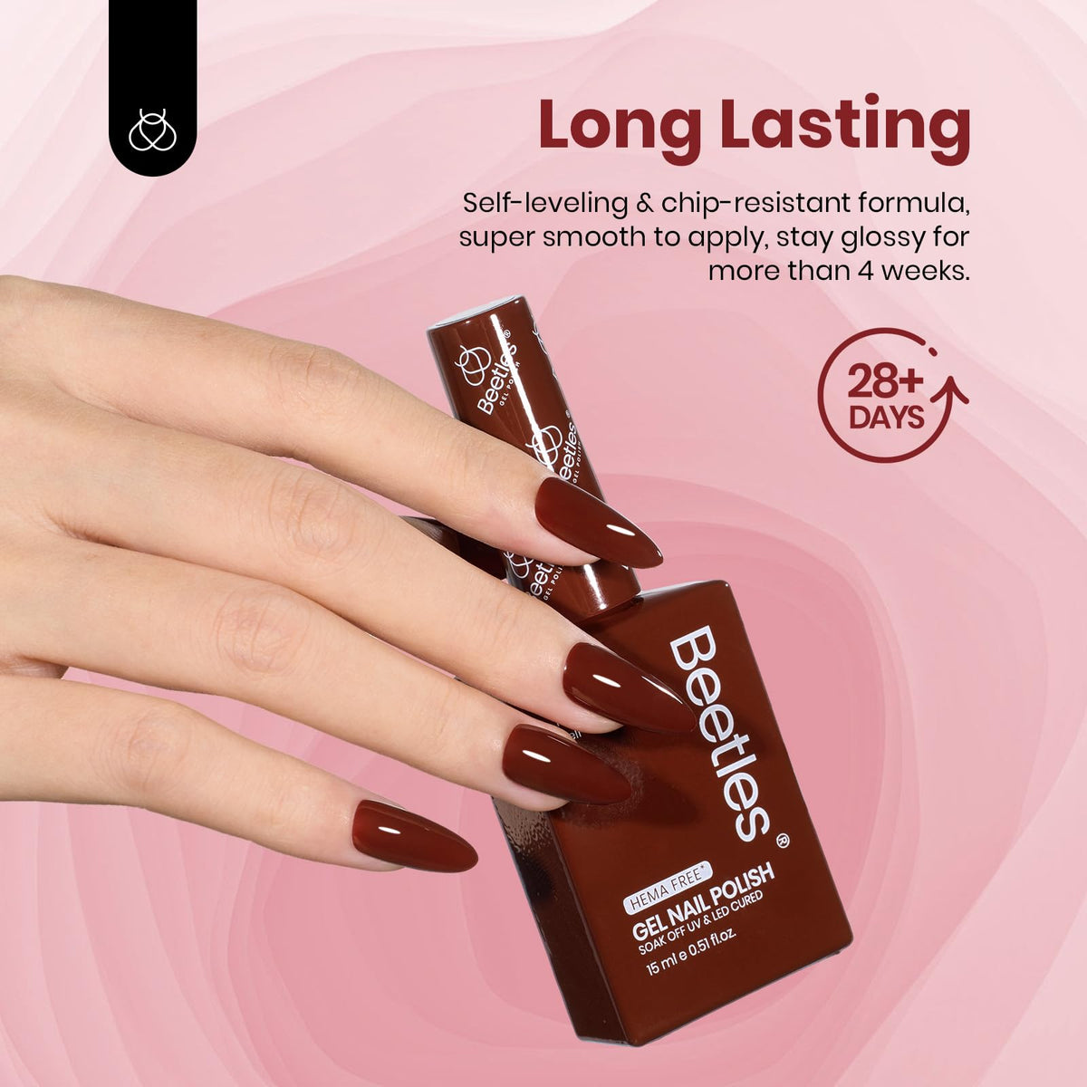 Beetles Emotional Symphony set highlights long-lasting color up to 28 days with proper prep.