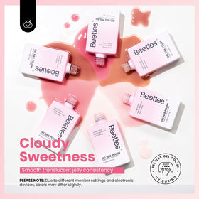 Beetles Jelly Gel glassy finish on nails hints at long-lasting color with proper prep.