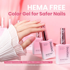 Beetles Jelly Gel Nude Pink bottle highlights a natural-looking translucent nude shade.