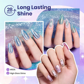 Beetles lavender-sky shade brings dreamy pastel glow to nails.