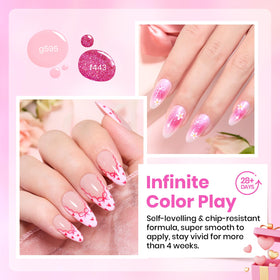 Beetles Pink Gel Polish with LED lamp usage hints quick curing.