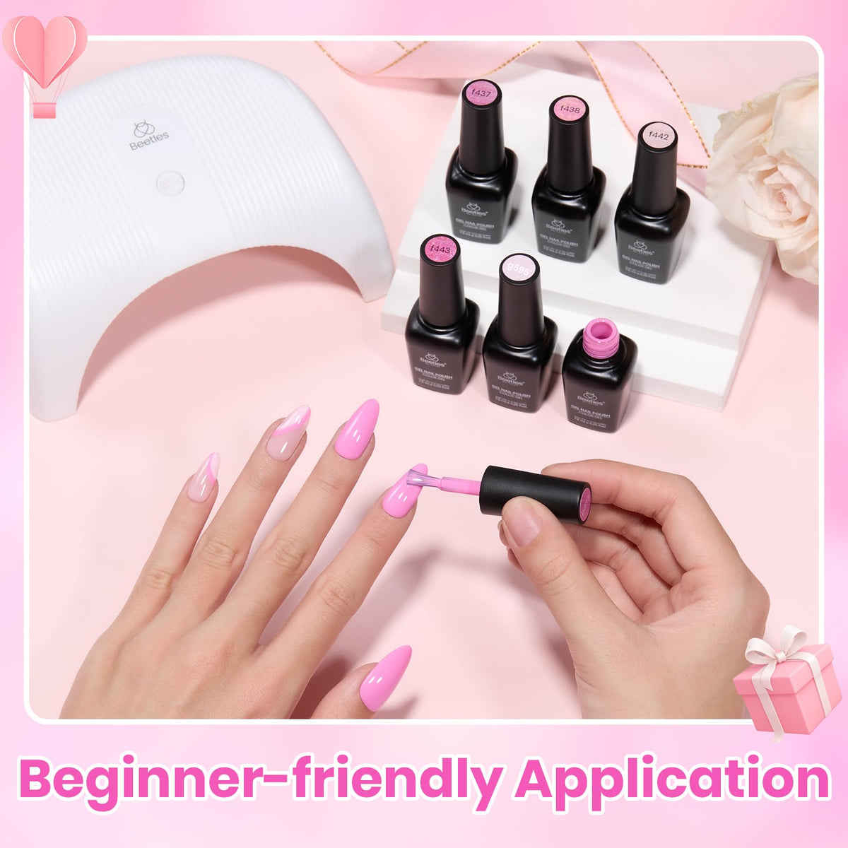 Beetles gel polish long-lasting shine on nails with proper application.