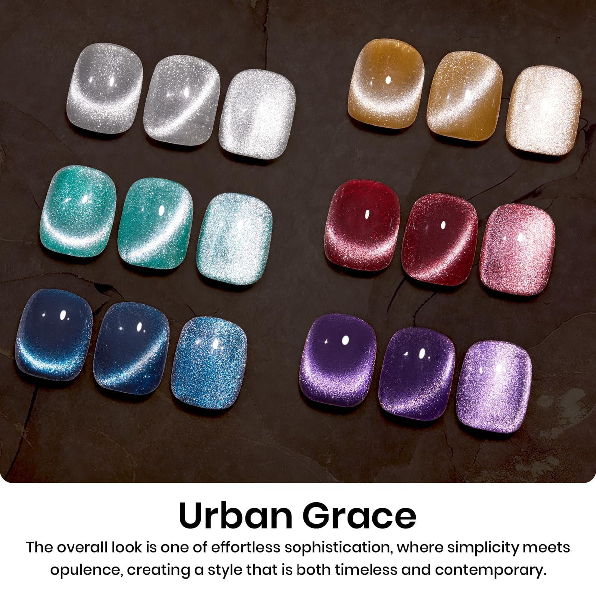 Beetles magnetic wand creating cat eye effect on nails