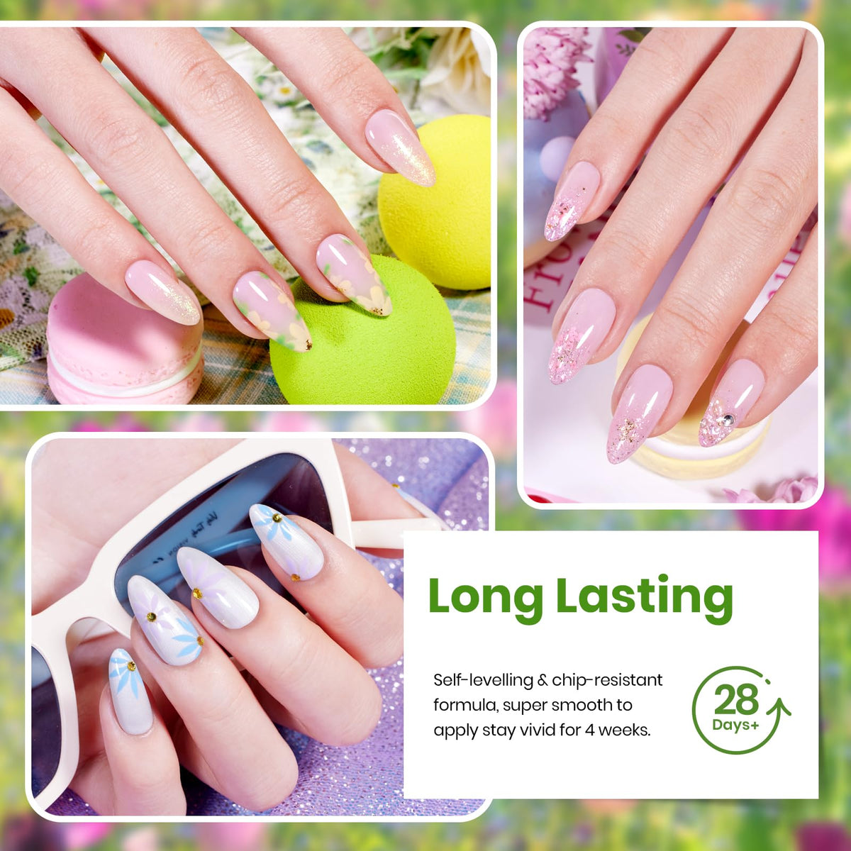 Matte Top Coat included for elegant, soft-textured nails by Beetles