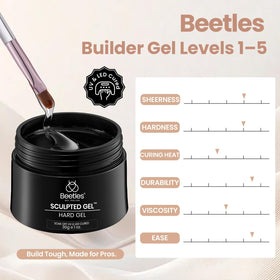 Beetles medium square half-cover tips blend naturally for durable sculpted nails.