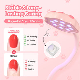 Cat paw design adds playful style to your nail setup.
