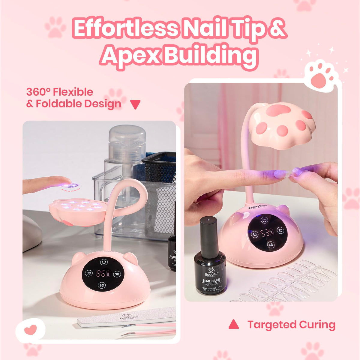 Meowgic StrawPurr Mini LED Light displays a clear 3-timer countdown.