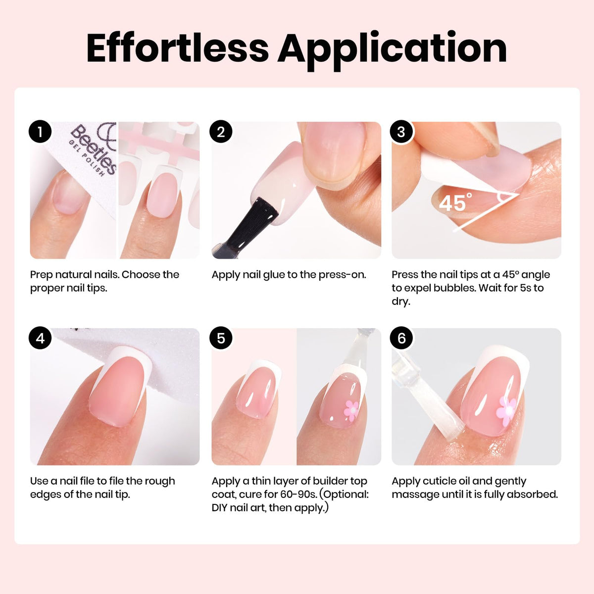 Beetles nail art DIY use case, easy to customize at home.