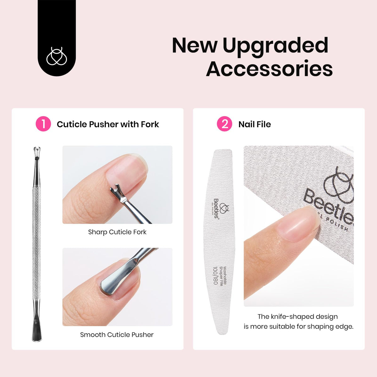 Beetles Nail Dust Brush keeps your workspace clean during prep