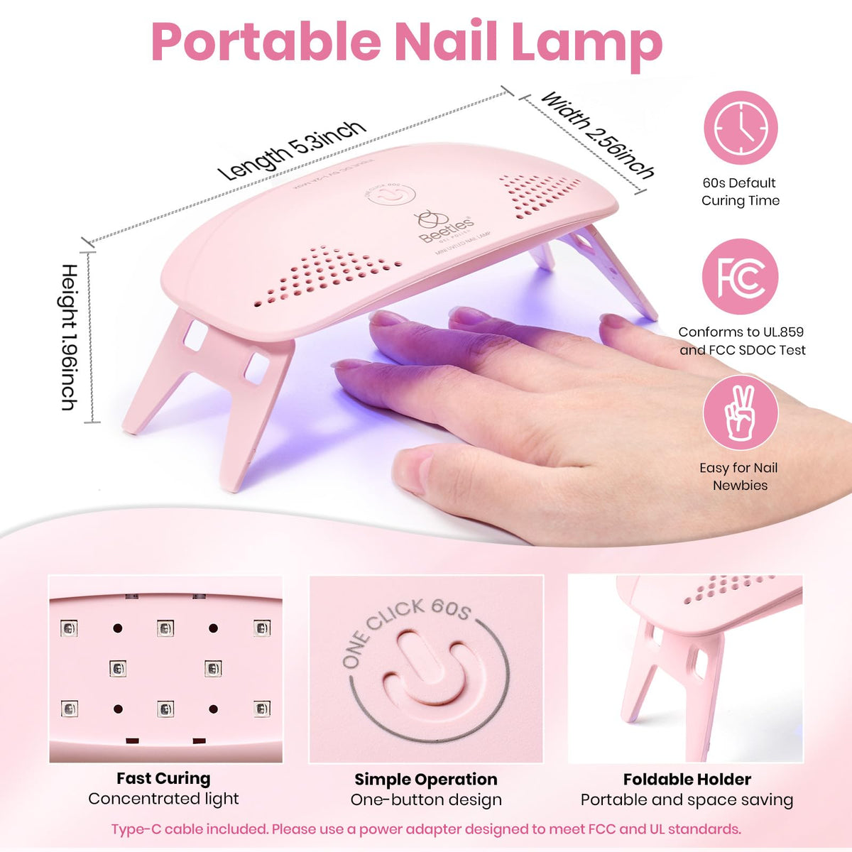 Beetles 100/180 grit file aids precise nail prep