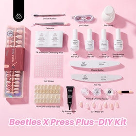 Beetles Nail File and Cleansing Wipe for prep and cleanup
