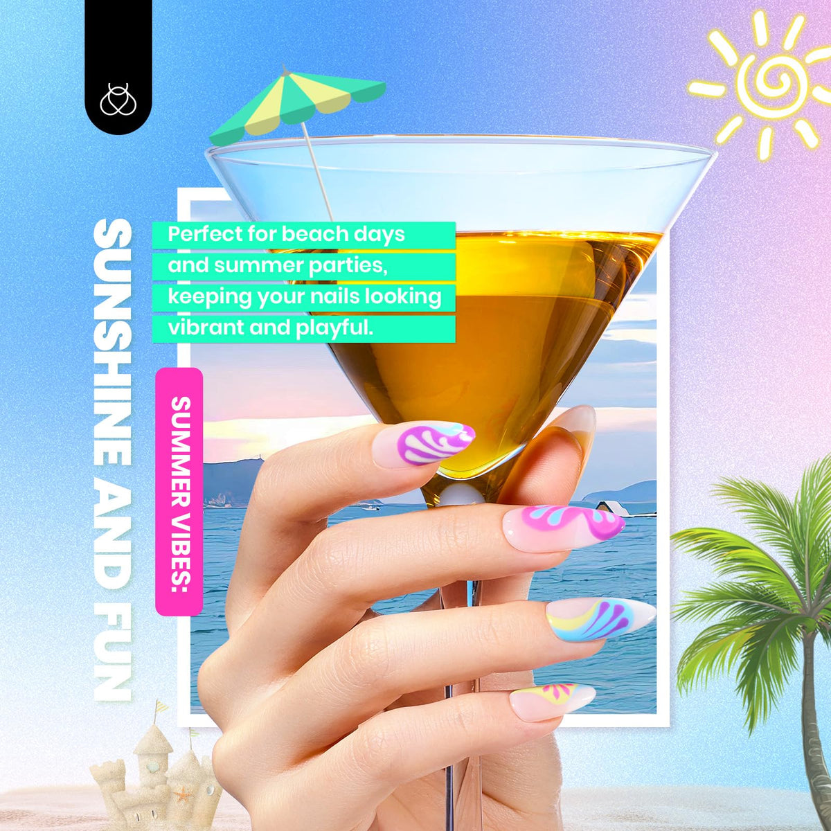Beetles nail lamp with automatic sensor for easy curing