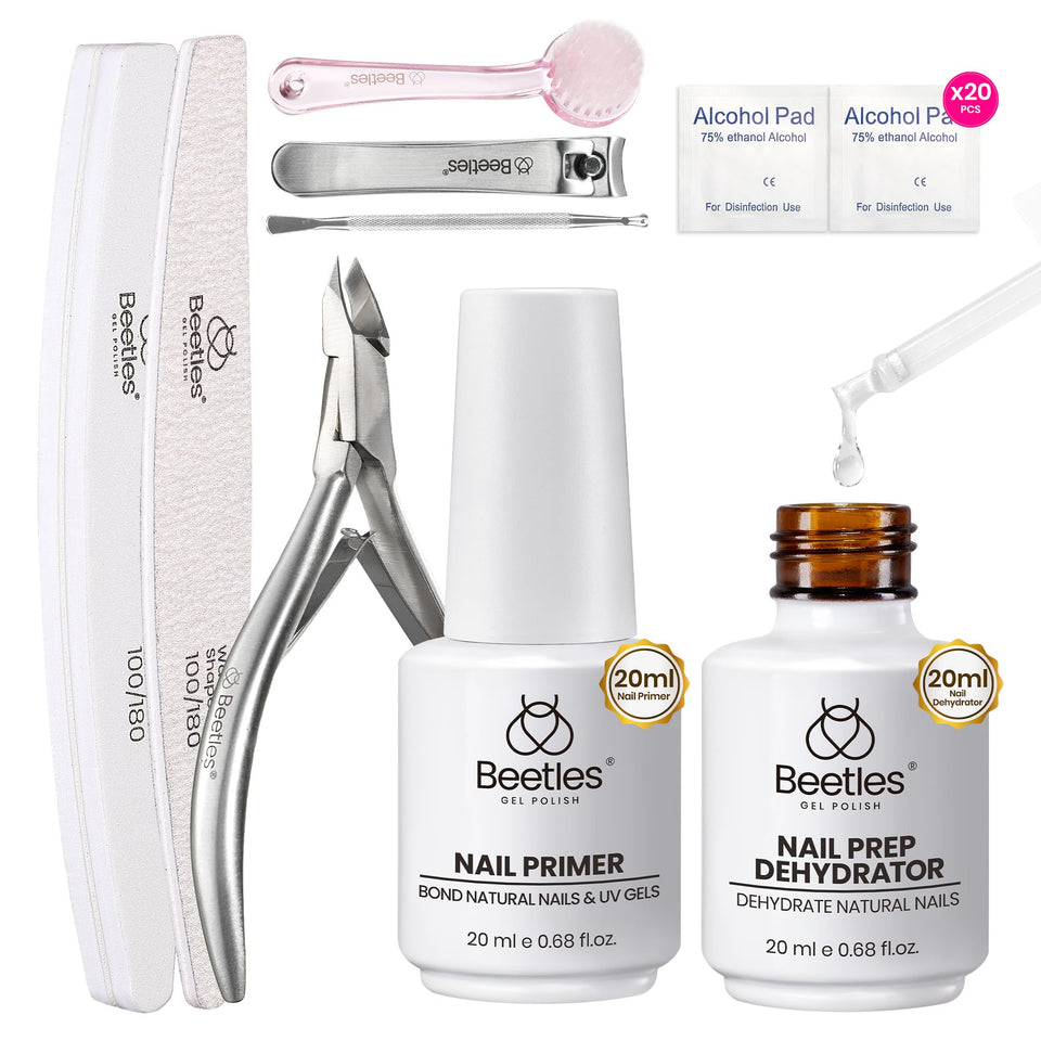 Beetles Nail Prep Kit Dehydrator 20ml preps nails for stronger adhesion