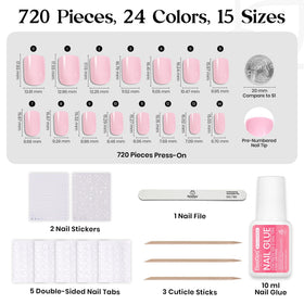 Beetles 120 adhesive nail tabs for clean, residue-free wear