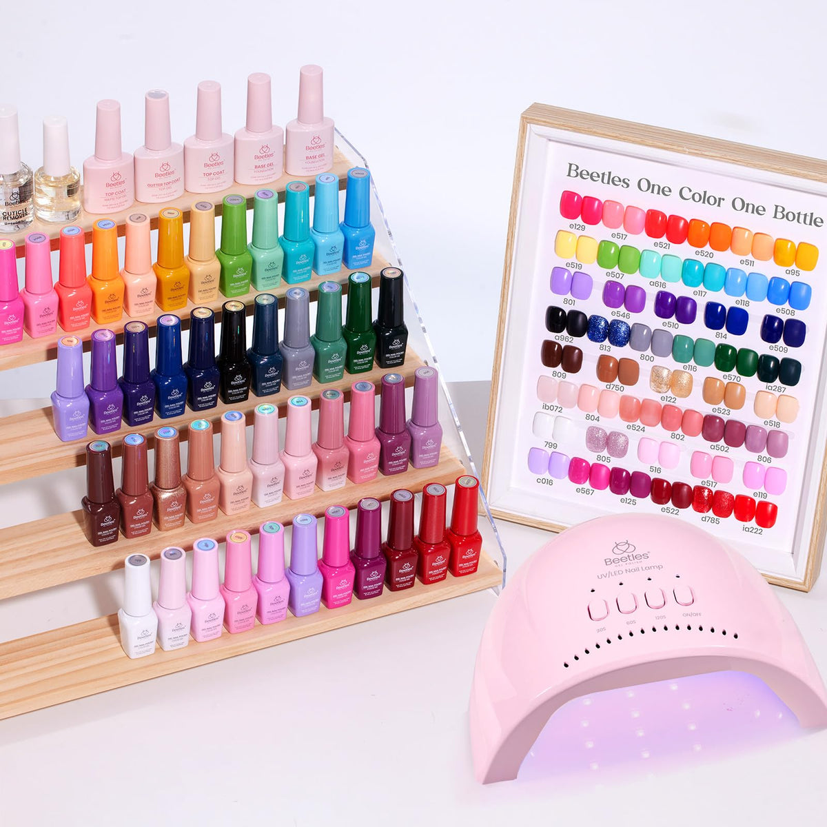 Beetles 30-pcs nail tools kit supports removal and shaping at home.