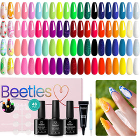 Beetles Neon Summer Gel Nail Polish Set: vibrant color bottles for bold nails.