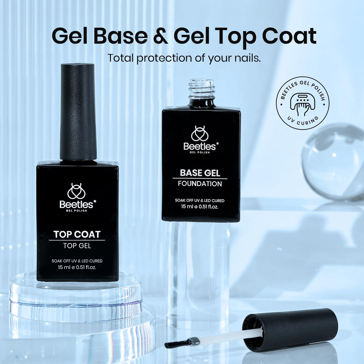 Beetles No-Wipe Top Coat provides a durable, chip-resistant shine