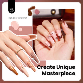 Beetles Nude Gel Polish Set light nude shade for clean natural nails.