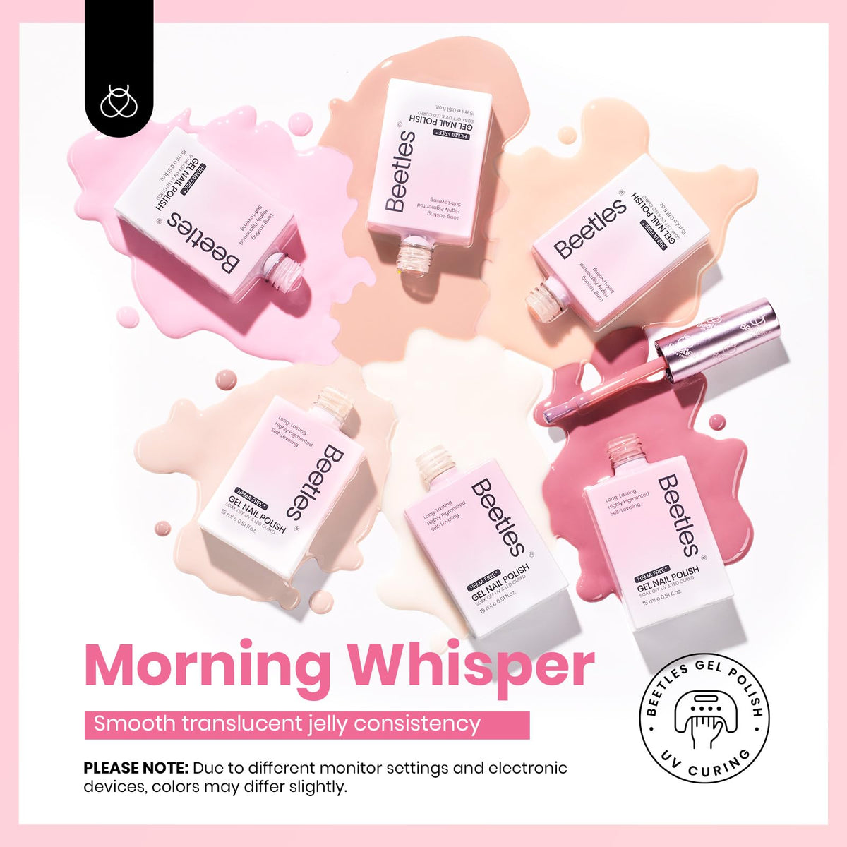 Beetles Nude Pink package design, gift-ready and compact.
