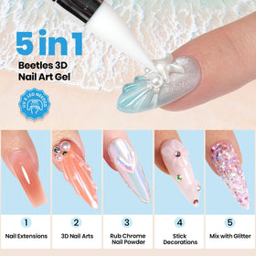 Beetles Ocean Mold for quick, vacation-ready sea-themed nail charms.