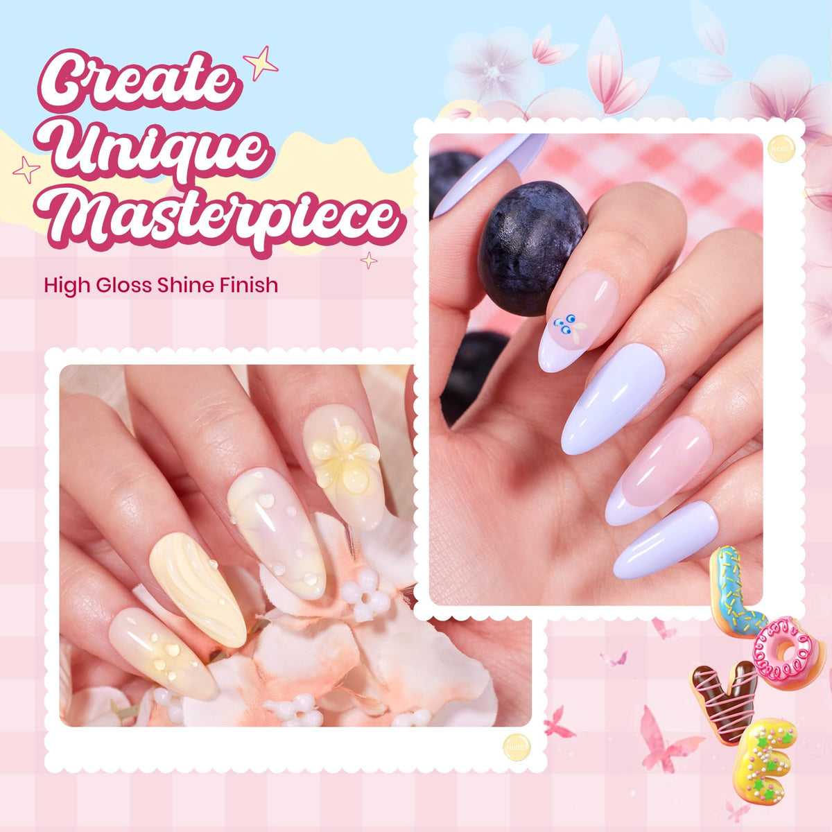Beetles Pastel Gel Polish Set bottle closeup 9ml shows standard bottle size