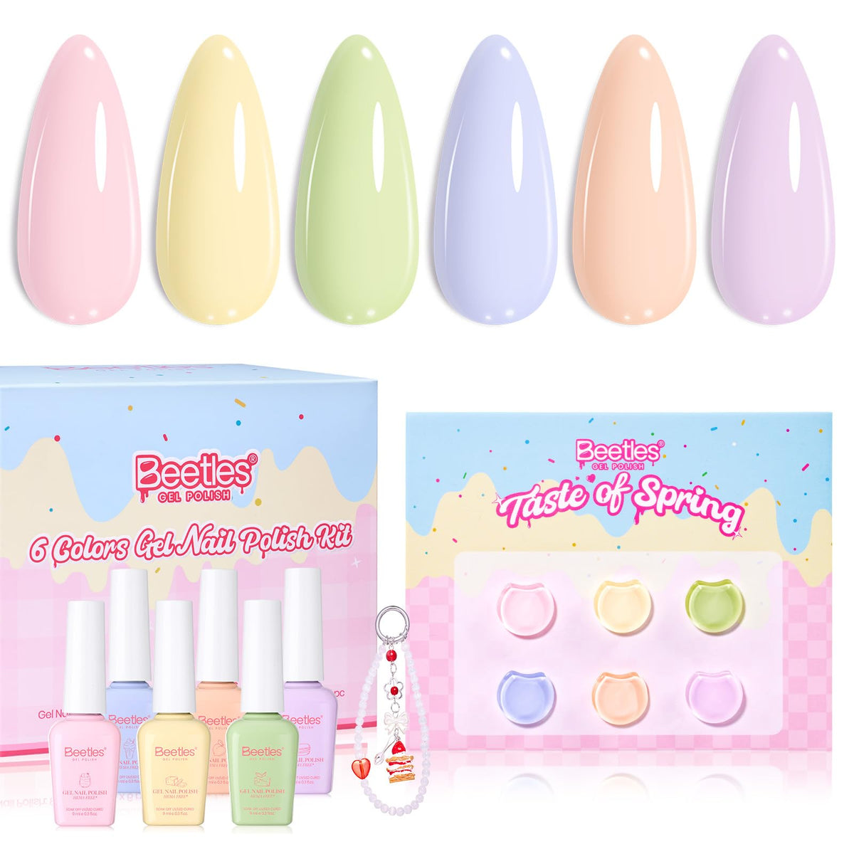 Beetles Pastel Gel Polish Set Taste of Summer box ideal for at-home manicure