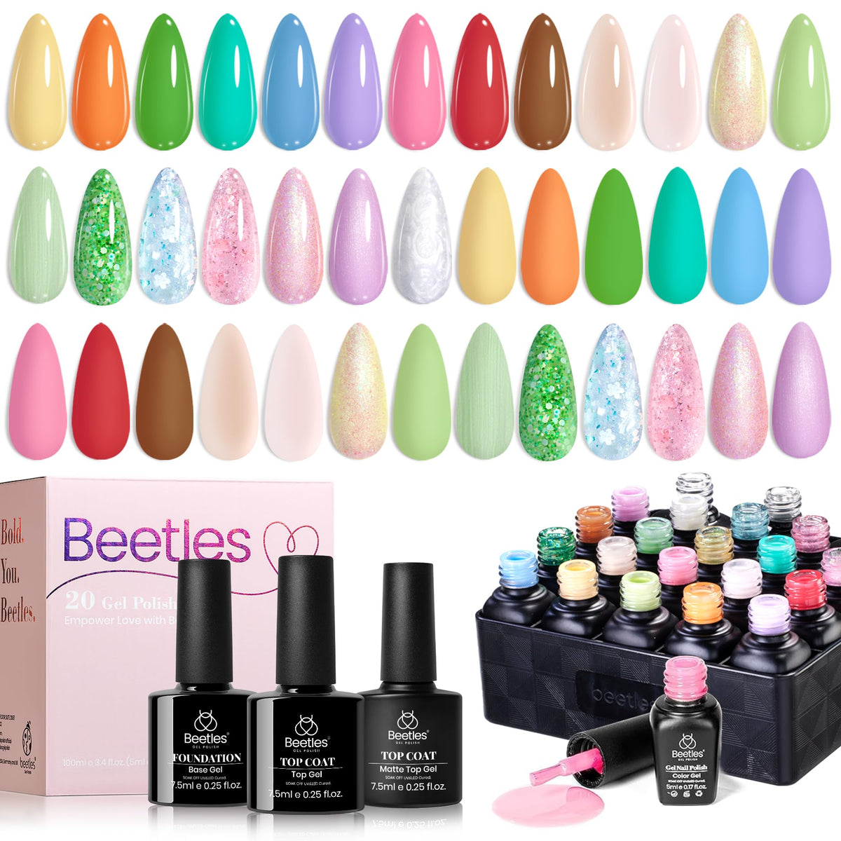 Beetles Pastel pink and pearl white polishes for everyday styles