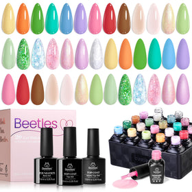 Beetles Pastel pink and pearl white polishes for everyday styles