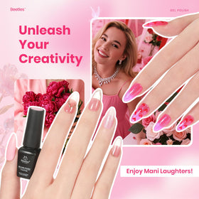 Beetles pink gel polish bottle 7.5ml for quick color application