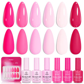 Beetles Pink Gel Polish Romance in Air swatches provide at-a-glance color selection for beginners
