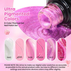 Beetles Pink Glitter Gel close-up highlights sparkle for party nails.