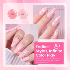 Beetles Pink Melody baby pink shade for subtle feminine nails.