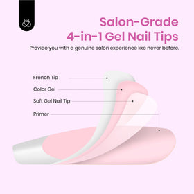 Beetles pink tone nail tips included for easy, comfortable wear.